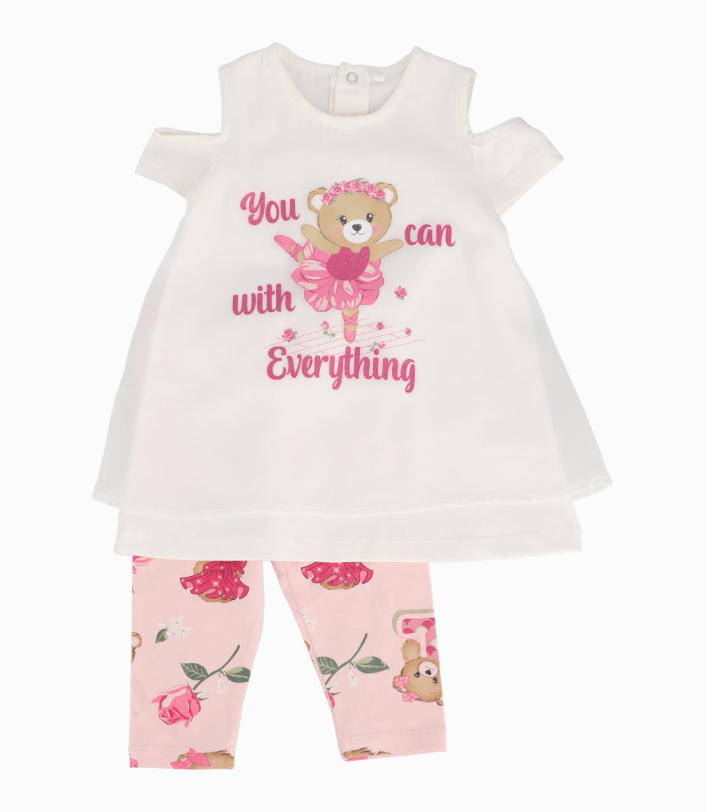 Conjunto Con Hombros Abiertos Bebé Niña