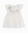 Vestido Con Carita y Orejas Recién Nacida Crudo Limonada