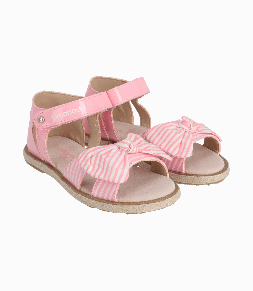 Sandalia Con Lazo Niña Rosado