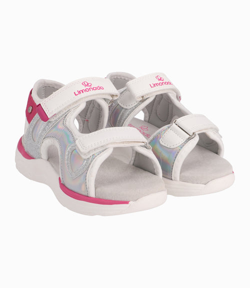 Sandalia Chunky Niña Plateado Limonada