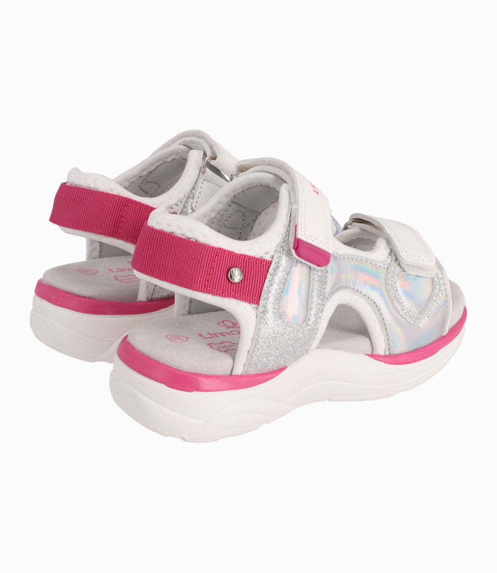 Sandalia Chunky Niña Plateado Limonada