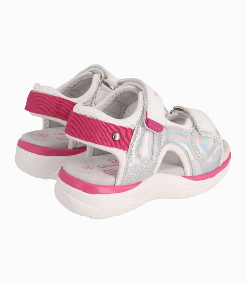 Sandalia Chunky Niña Plateado Limonada