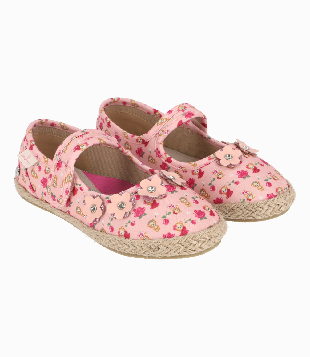 Bailarina Con Rosas y Ositos Niña Palo Rosa Limonada