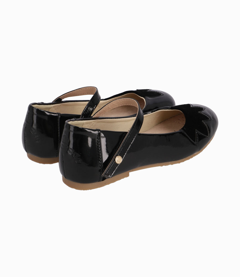 Bailarina De Charol Niña Negro Limonada