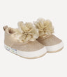 Zapatilla Con Suela Floreada Recién Nacida Dorado Limonada