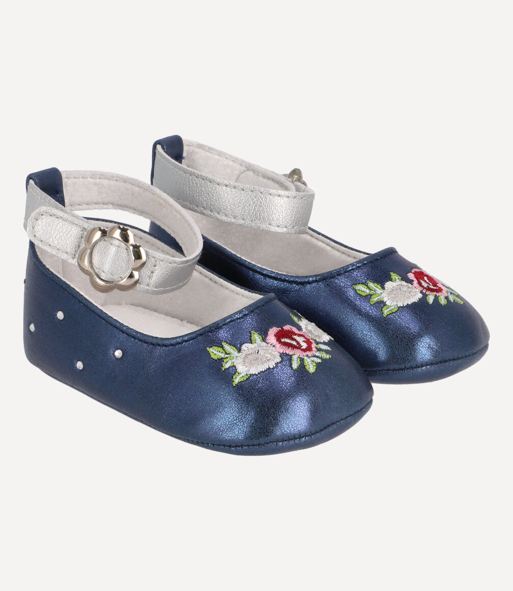 Bailarina Con Flores Recién Nacida Azul Limonada