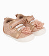 Zapatilla Con Corazones Recién Nacida Rosado Limonada