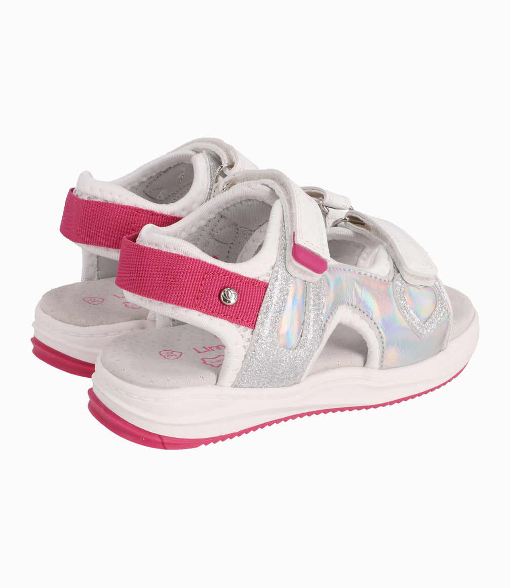 Sandalia Chunky Bebé Niña Plateado Limonada