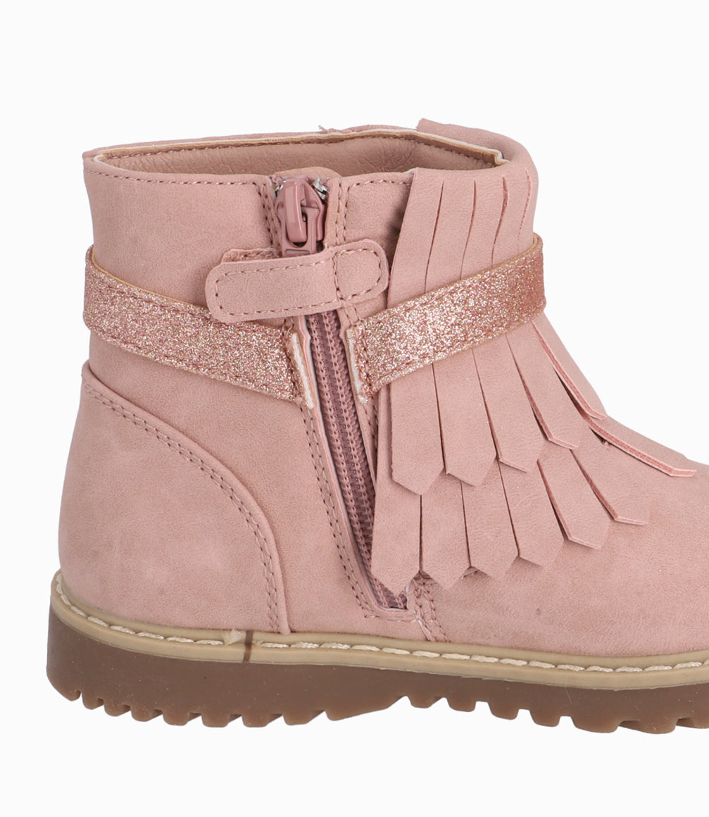 Bota Bebé Niña Con Flecos Y Estrella Chocolate 19 / Chocolate