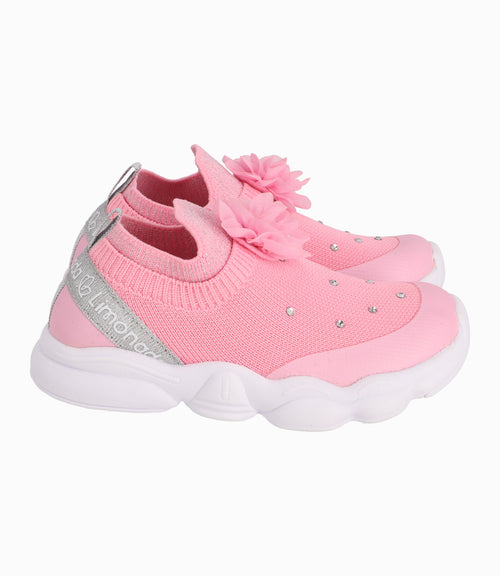 Zapatilla Con Flor Bebé Niña Rosado