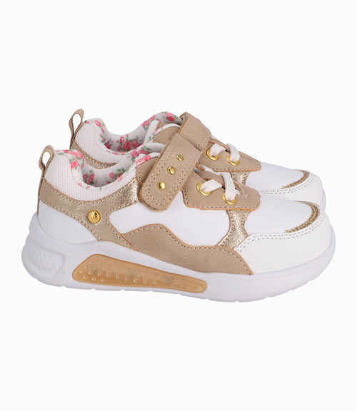 Zapatilla Con Lazo Bebé Niña Dorado