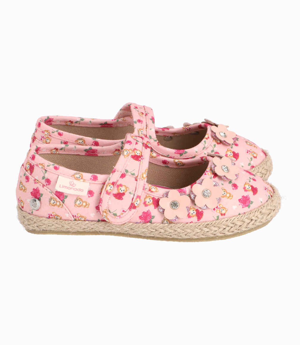 Bailarina Con Rosas y Ositos Bebé Niña Palo Rosa Limonada