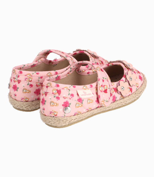 Bailarina Con Rosas y Ositos Bebé Niña Palo Rosa Limonada