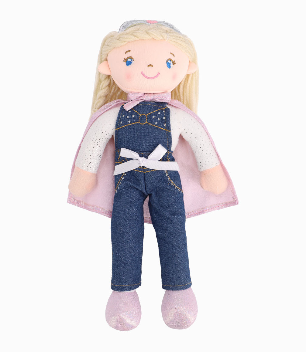 Muñeca Princesa Heroína Niña Denim azul Limonada