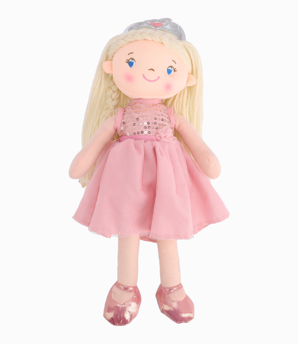 Muñeca Con Corona Niña Rosado Limonada