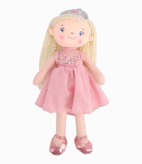 Muñeca Con Corona Niña Rosado Limonada