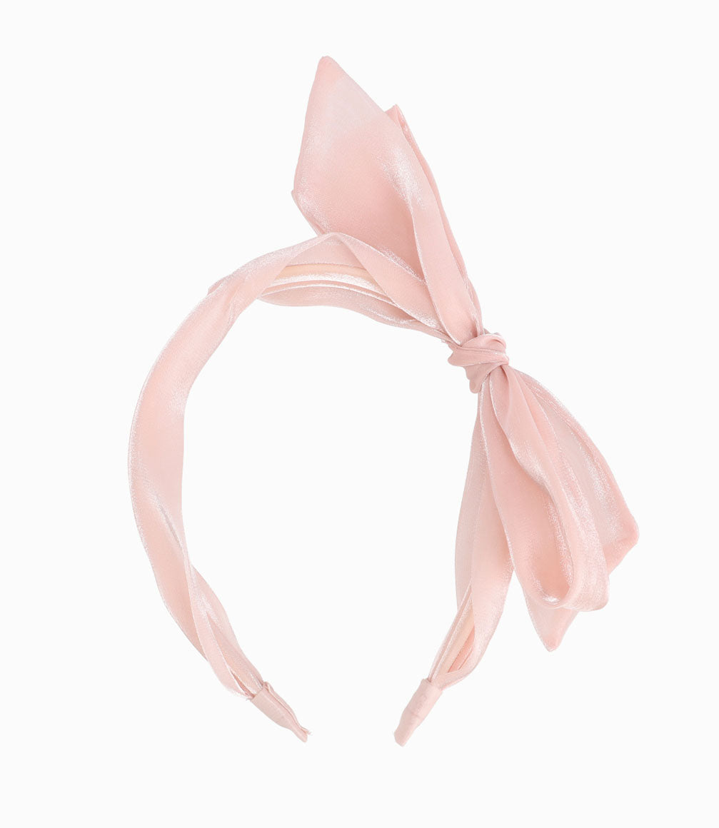 Cintillo De Terciopelo Niña Rosado Limonada