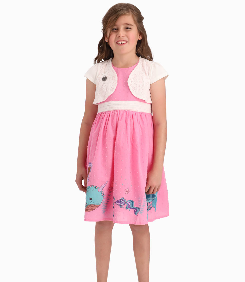Vestido Maida Niña Palo Rosa Limonada