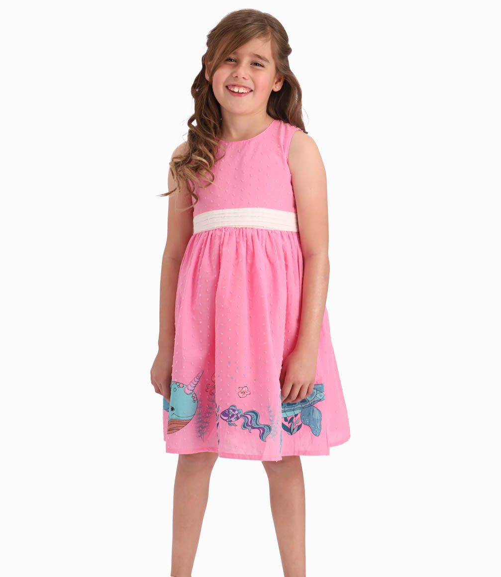 Vestido Maida Niña Palo Rosa Limonada