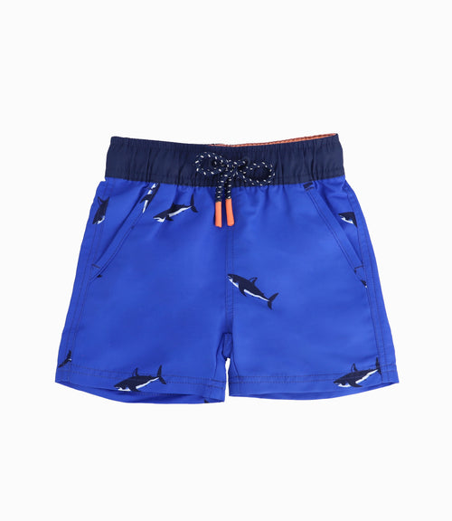 Traje De Baño Bebé Niño Con Tiburones 4 Kids Azul Marino