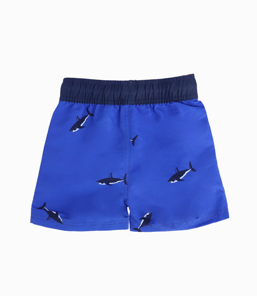 Traje De Baño Bebé Niño Con Tiburones 4 Kids Azul Marino