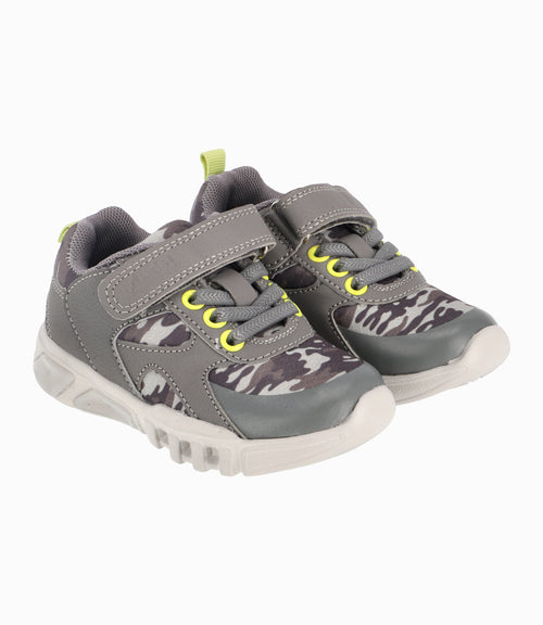 Zapatilla Con Estampado De Camuflaje Niño Verde Militar 4 Kids