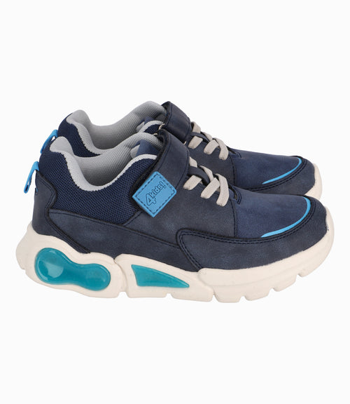 Zapatilla Con Luces Azules Niño Azul Marino 4 Kids