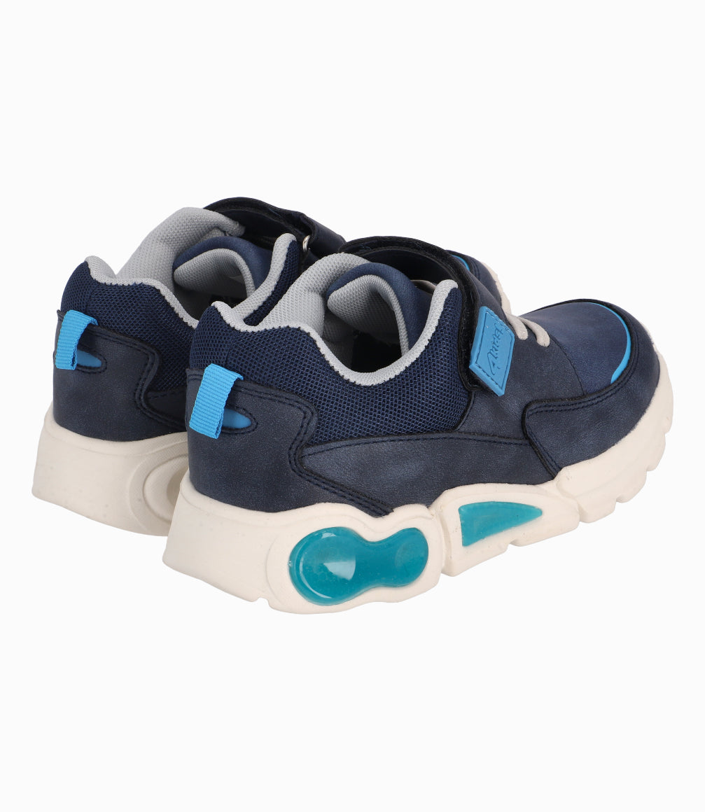 Zapatilla Con Luces Azules Niño Azul Marino 4 Kids