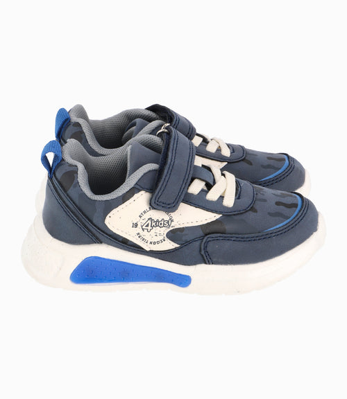 Zapatilla Con Suela Transparente Bebé Niño Azul Marino 4 Kids