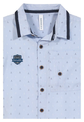 Camisa Wellington Niño Celeste Black and Blue