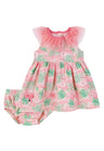 Vestido Savanna Recién Nacida Coral Limonada