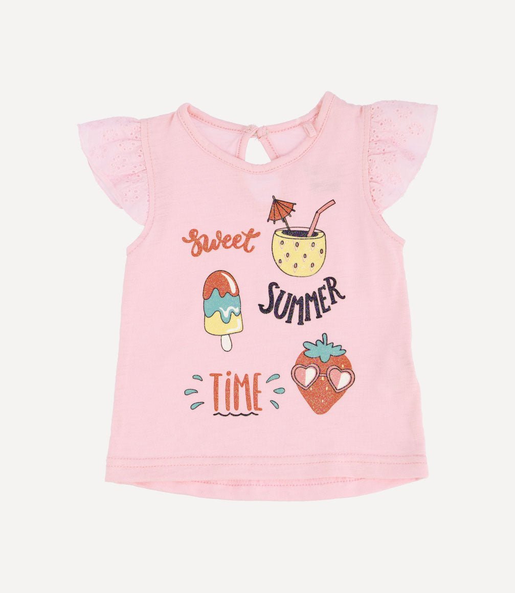 Polera Sunnie Jr. Bebé Rosado 4 Kids