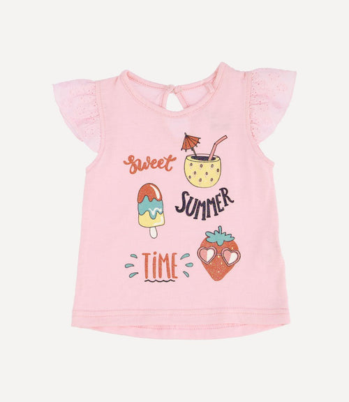 Polera Sunnie Jr. Bebé Rosado 4 Kids