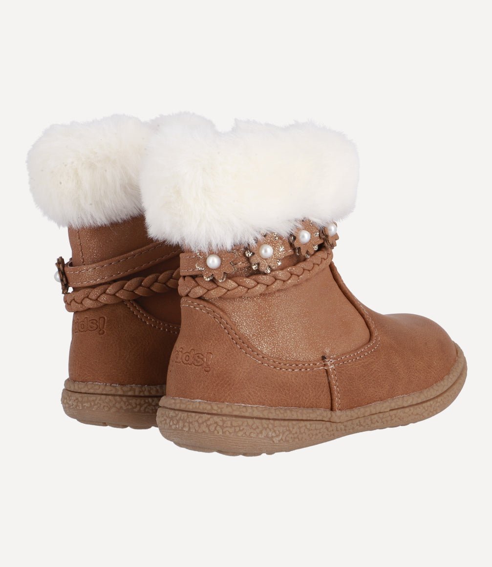 Bota Flowers Anklet Bebé Camel 4 Kids
