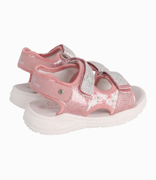 Sandalia Caminador Floreadas Limonada Rosado