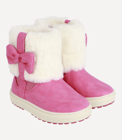 Botín Fuchsia Bow Tie Bebé Carmín Limonada