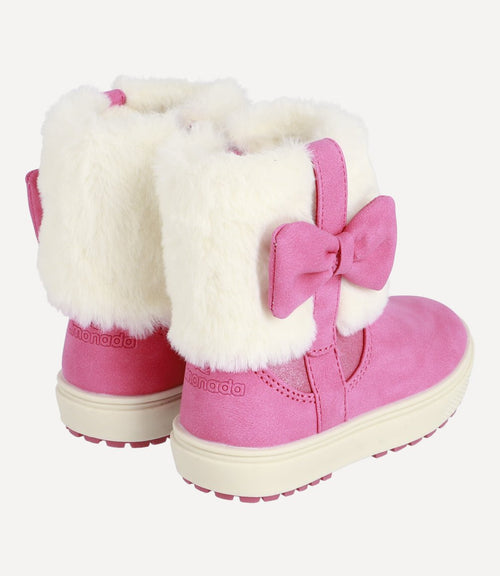 Botín Fuchsia Bow Tie Bebé Carmín Limonada